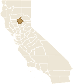 Map of California with Butte County highlighted